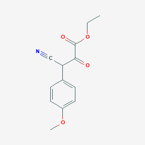 molecular formula C13H13NO4 B2652640 Ethyl 3-cyano-3-(4-methoxyphenyl)-2-oxopropanoate CAS No. 41339-41-7