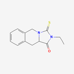 molecular formula C13H14N2OS B2652645 2-ethyl-3-thioxo-2,3,10,10a-tetrahydroimidazo[1,5-b]isoquinolin-1(5H)-one CAS No. 133211-48-0
