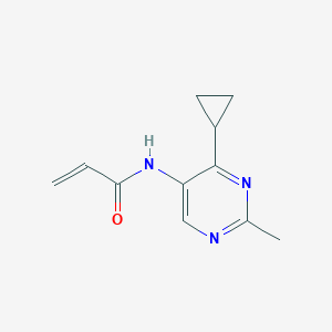 molecular formula C11H13N3O B2652650 N-(4-Cyclopropyl-2-methylpyrimidin-5-yl)prop-2-enamide CAS No. 2224254-21-9