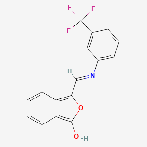 molecular formula C16H10F3NO2 B2652657 3-{[3-(trifluoromethyl)anilino]methylene}-2-benzofuran-1(3H)-one CAS No. 303995-50-8