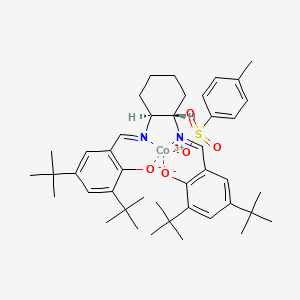 molecular formula C43H59CoN2O5S B2652658 (1S,2S)-(+)-1,2-Cyclohexanediamino-N,N'-bis(3,5-di-t-butylsalicylidene)cobalt(III) p-toluenesulfonate CAS No. 672306-06-8