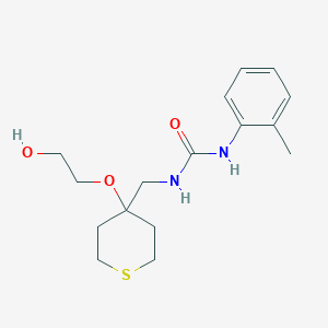 1-((4-(2-hydroxyethoxy)tetrahydro-2H-thiopyran-4-yl)methyl)-3-(o-tolyl)urea