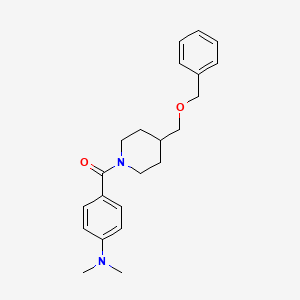molecular formula C22H28N2O2 B2652661 (4-((苄氧基)甲基)哌啶-1-基)(4-(二甲氨基)苯基)甲酮 CAS No. 1251691-98-1