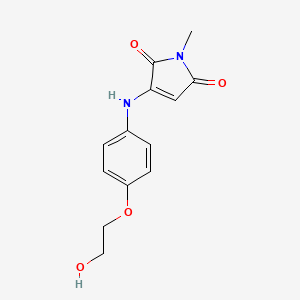 molecular formula C13H14N2O4 B2652667 3-((4-(2-hydroxyethoxy)phenyl)amino)-1-methyl-1H-pyrrole-2,5-dione CAS No. 920874-84-6
