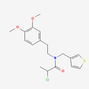 2-Chloro-N-[2-(3,4-dimethoxyphenyl)ethyl]-N-(thiophen-3-ylmethyl)propanamide
