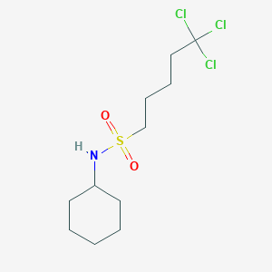 molecular formula C11H20Cl3NO2S B2652671 5,5,5-trichloro-N-cyclohexylpentane-1-sulfonamide CAS No. 620589-83-5