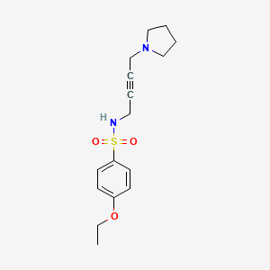 molecular formula C16H22N2O3S B2652675 4-ethoxy-N-(4-(pyrrolidin-1-yl)but-2-yn-1-yl)benzenesulfonamide CAS No. 1396799-82-8