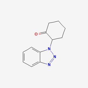 molecular formula C12H13N3O B2652679 2-(Benzotriazolyl)cyclohexanone CAS No. 65851-34-5