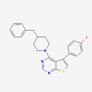 molecular formula C24H22FN3S B2652686 4-(4-Benzylpiperidin-1-yl)-5-(4-fluorophenyl)thieno[2,3-d]pyrimidine CAS No. 670268-52-7