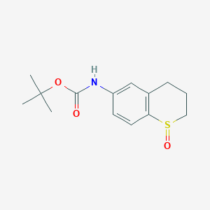 molecular formula C14H19NO3S B2652687 Tert-butyl N-(1-oxo-3,4-dihydro-2H-thiochromen-6-yl)carbamate CAS No. 2309455-56-7