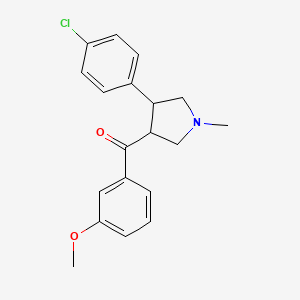 molecular formula C19H20ClNO2 B2652688 [4-(4-chlorophenyl)-1-methyltetrahydro-1H-pyrrol-3-yl](3-methoxyphenyl)methanone CAS No. 338750-27-9