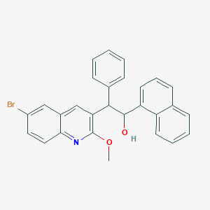 molecular formula C28H22BrNO2 B2652689 (betaR)-6-Bromo-2-methoxy-alpha-1-naphthalenyl-beta-phenyl-3-quinolineethanol CAS No. 1298044-24-2