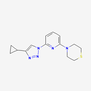 molecular formula C14H17N5S B2652696 4-[6-(4-cyclopropyl-1H-1,2,3-triazol-1-yl)pyridin-2-yl]thiomorpholine CAS No. 2415541-16-9