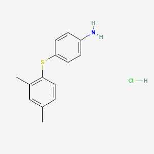 molecular formula C14H16ClNS B2652697 4-[(2,4-Dimethylphenyl)sulfanyl]aniline hydrochloride CAS No. 1049755-55-6