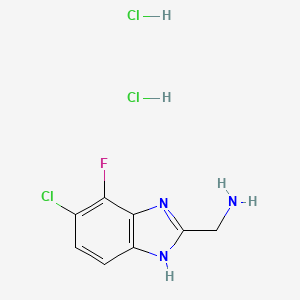(5-Chloro-4-fluoro-1H-benzimidazol-2-yl)methanamine;dihydrochloride