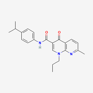 molecular formula C22H25N3O2 B2652783 N-(4-isopropylphenyl)-7-methyl-4-oxo-1-propyl-1,4-dihydro-1,8-naphthyridine-3-carboxamide CAS No. 1251695-36-9