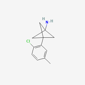 molecular formula C12H14ClN B2652785 3-(2-Chloro-5-methylphenyl)bicyclo[1.1.1]pentan-1-amine CAS No. 2287345-17-7