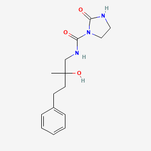 molecular formula C15H21N3O3 B2652824 N-(2-羟基-2-甲基-4-苯基丁基)-2-氧代咪唑烷-1-甲酰胺 CAS No. 1798459-18-3