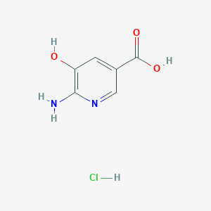 molecular formula C6H7ClN2O3 B2652828 6-氨基-5-羟基吡啶-3-羧酸;盐酸盐 CAS No. 2241139-75-1