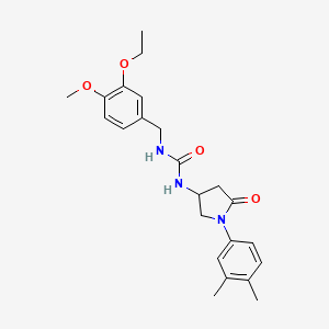 molecular formula C23H29N3O4 B2652832 1-(1-(3,4-Dimethylphenyl)-5-oxopyrrolidin-3-yl)-3-(3-ethoxy-4-methoxybenzyl)urea CAS No. 894009-72-4