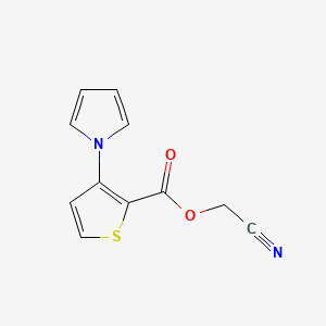 molecular formula C11H8N2O2S B2652833 氰基甲基3-(1H-吡咯-1-基)-2-噻吩甲酸酯 CAS No. 551920-76-4