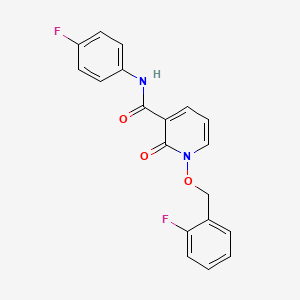 molecular formula C19H14F2N2O3 B2652843 N-(4-fluorophenyl)-1-[(2-fluorophenyl)methoxy]-2-oxopyridine-3-carboxamide CAS No. 868678-79-9