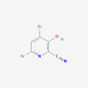molecular formula C6H2Br2N2O B2652844 4,6-Dibromo-3-hydroxypicolinonitrile CAS No. 1859081-53-0