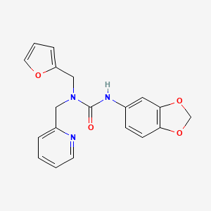 3-(Benzo[d][1,3]dioxol-5-yl)-1-(furan-2-ylmethyl)-1-(pyridin-2-ylmethyl)urea