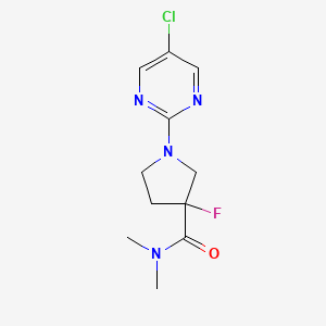 molecular formula C11H14ClFN4O B2652864 1-(5-chloropyrimidin-2-yl)-3-fluoro-N,N-dimethylpyrrolidine-3-carboxamide CAS No. 2202504-58-1
