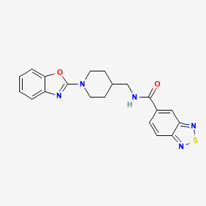 molecular formula C20H19N5O2S B2652873 N-((1-(苯并[d]恶唑-2-基)哌啶-4-基)甲基)苯并[c][1,2,5]噻二唑-5-甲酰胺 CAS No. 1797953-89-9