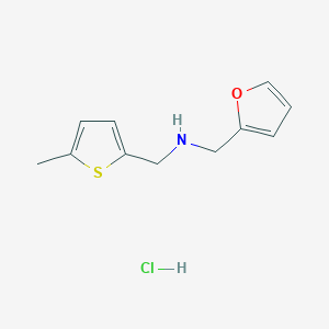 molecular formula C11H14ClNOS B2652876 呋喃-2-基甲基-(5-甲基-噻吩-2-基甲基)-胺盐酸盐 CAS No. 1050480-81-3