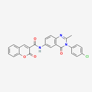 molecular formula C25H16ClN3O4 B2652879 N-(3-(4-氯苯基)-2-甲基-4-氧代-3,4-二氢喹唑啉-6-基)-2-氧代-2H-色烯-3-羧酰胺 CAS No. 1171728-69-0