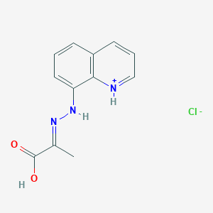 molecular formula C12H12ClN3O2 B2652881 (2E)-2-[2-(喹啉-8-基)肼-1-亚基]丙酸盐酸盐 CAS No. 477762-38-2