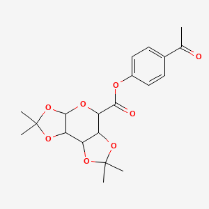 molecular formula C20H24O8 B2652893 (3aR,5S,5aS,8aS,8bR)-4-乙酰苯基 2,2,7,7-四甲基四氢-3aH-双([1,3]二氧杂环)[4,5-b:4',5'-d]吡喃-5-羧酸酯 CAS No. 852691-32-8