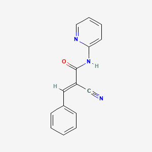 molecular formula C15H11N3O B2652901 (2E)-2-氰基-3-苯基-N-(吡啶-2-基)丙-2-烯酰胺 CAS No. 1006694-43-4