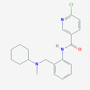 B2652902 6-chloro-N-[2-[[cyclohexyl(methyl)amino]methyl]phenyl]pyridine-3-carboxamide CAS No. 1197960-39-6