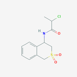 2-Chloro-N-(2,2-dioxo-3,4-dihydro-1H-isothiochromen-4-yl)propanamide