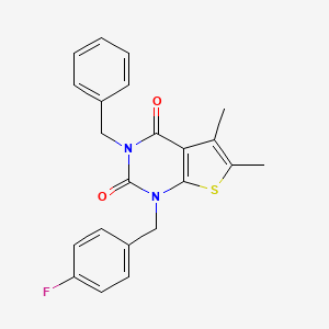 3-Benzyl-1-[(4-fluorophenyl)methyl]-5,6-dimethylthieno[2,3-d]pyrimidine-2,4-dione