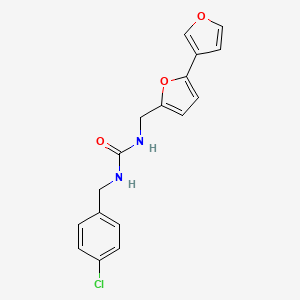 molecular formula C17H15ClN2O3 B2652922 1-([2,3'-联呋喃]-5-基甲基)-3-(4-氯苄基)脲 CAS No. 2034489-39-7