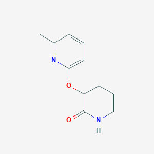 molecular formula C11H14N2O2 B2652945 3-[(6-Methylpyridin-2-yl)oxy]piperidin-2-one CAS No. 2197523-19-4