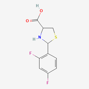B2652964 2-(2,4-difluorophenyl)-1,3-thiazolidine-4-carboxylic Acid CAS No. 342412-35-5