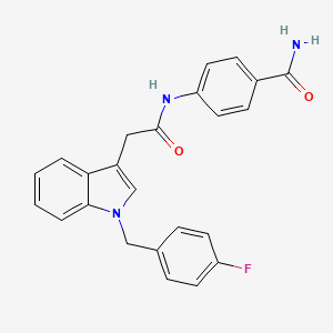 molecular formula C24H20FN3O2 B2652965 4-(2-(1-(4-氟苄基)-1H-吲哚-3-基)乙酰胺基)苯甲酰胺 CAS No. 921921-74-6