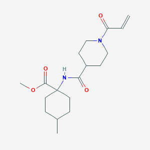 B2652967 Methyl 4-methyl-1-[(1-prop-2-enoylpiperidine-4-carbonyl)amino]cyclohexane-1-carboxylate CAS No. 2361596-33-8