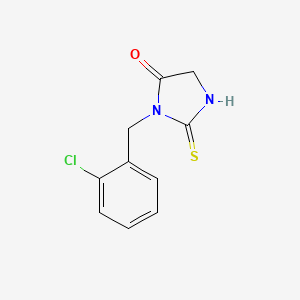 molecular formula C10H9ClN2OS B2652981 1-[(2-氯苯基)甲基]-2-硫代-4,5-二氢-1H-咪唑-5-酮 CAS No. 90772-94-4