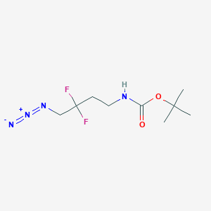 molecular formula C9H16F2N4O2 B2652986 叔丁基 N-(4-叠氮基-3,3-二氟丁基)氨基甲酸酯 CAS No. 2287333-86-0