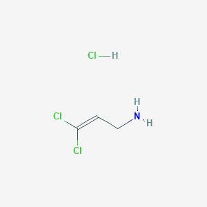 molecular formula C3H6Cl3N B2652994 3,3-Dichloroprop-2-en-1-amine hydrochloride CAS No. 55233-81-3