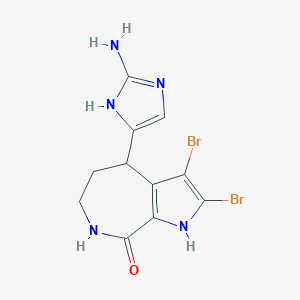 molecular formula C11H11Br2N5O B026530 (+/-)-海门烯 CAS No. 154569-13-8