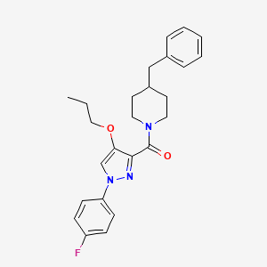 (4-benzylpiperidin-1-yl)(1-(4-fluorophenyl)-4-propoxy-1H-pyrazol-3-yl)methanone