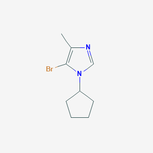 molecular formula C9H13BrN2 B2653007 5-bromo-1-cyclopentyl-4-methyl-1H-imidazole CAS No. 1856094-35-3