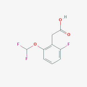 molecular formula C9H7F3O3 B2653010 2-(2-(Difluoromethoxy)-6-fluorophenyl)acetic acid CAS No. 1261645-53-7